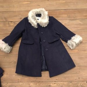 2T Janie and Jack Navy Wool Coat